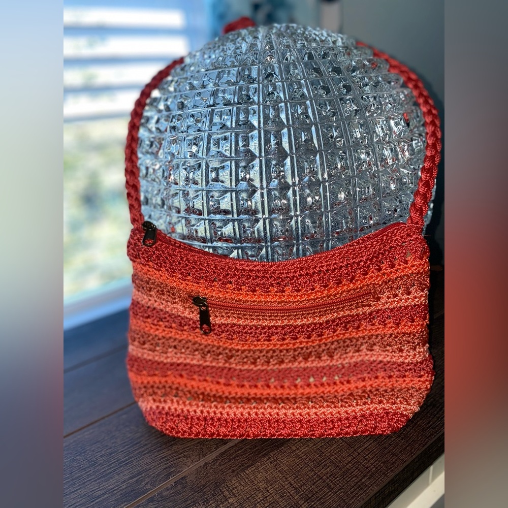 Croft and Barrow Orange cross body Crochet Bag
